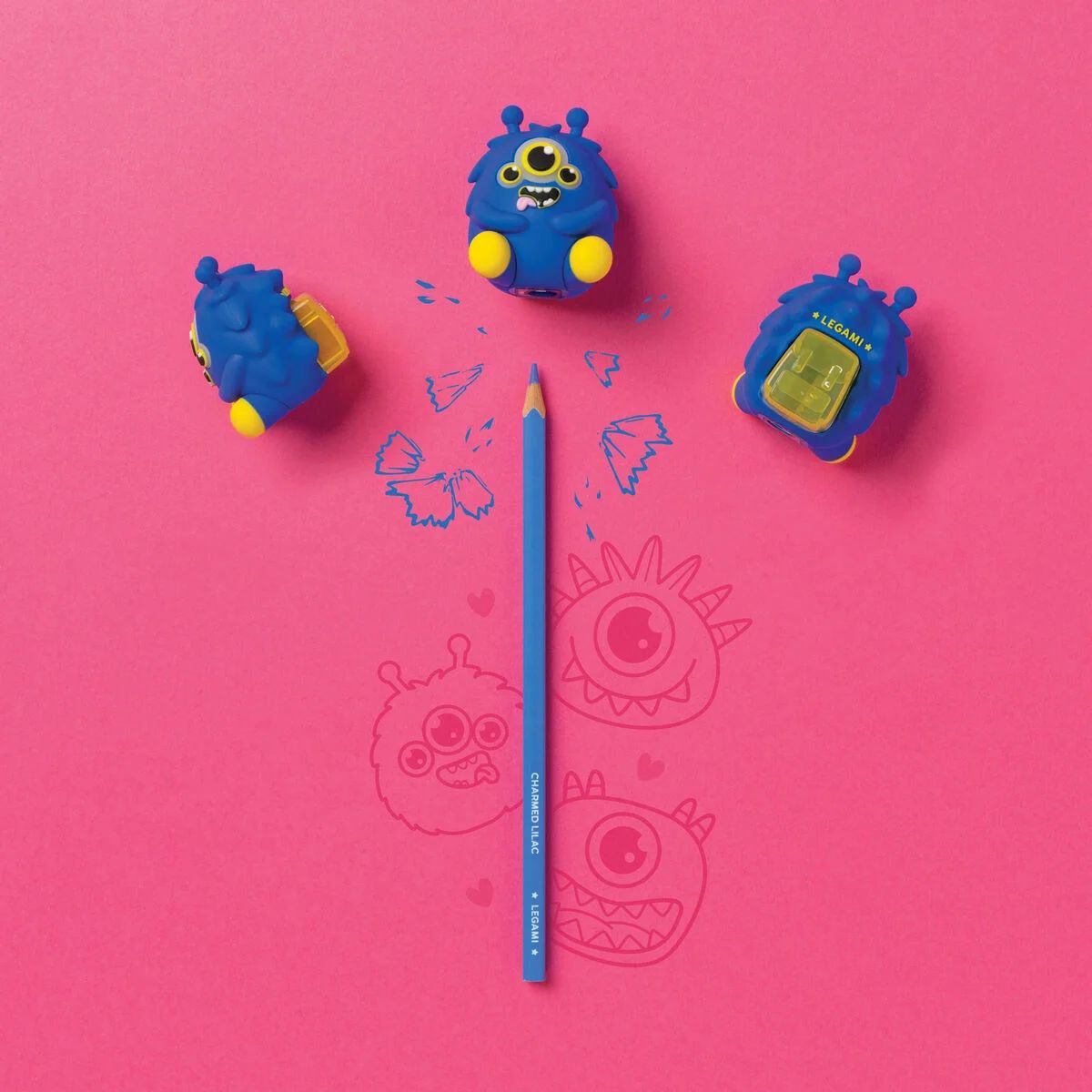 Light-up Pencil Sharpener With Container - Sharpening is Magic - Monster