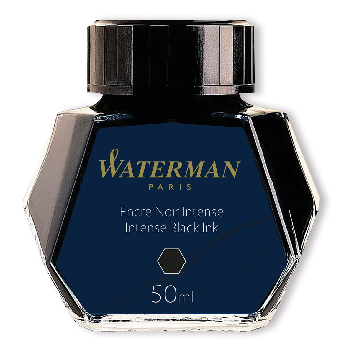 Waterman Bottled Ink For Fountain Pens - Black, Turquoise, Red & Green