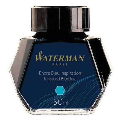 Waterman Bottled Ink For Fountain Pens - Black, Turquoise, Red & Green