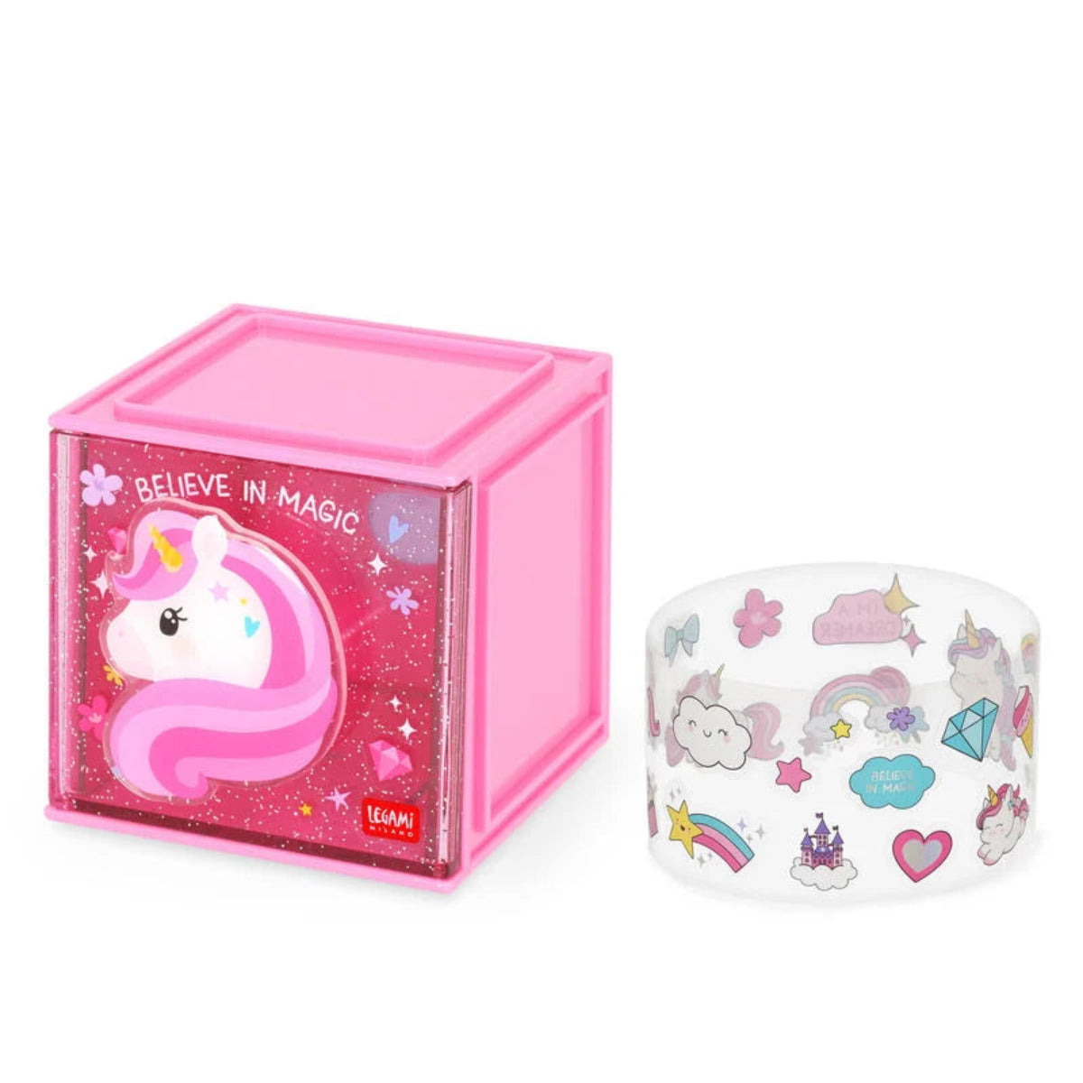 Legami Stackable Desk Storage Box - Cutie Cube - Unicorn