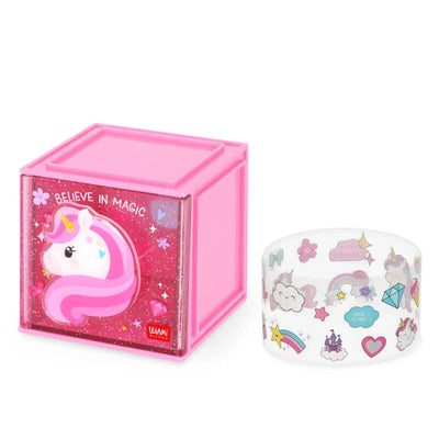 Legami Stackable Desk Storage Box - Cutie Cube - Unicorn