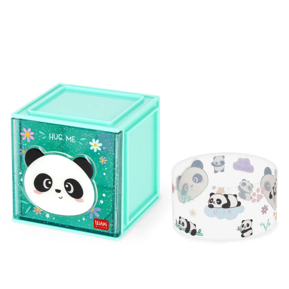 Legami Stackable Desk Storage Box - Cutie Cube - Panda
