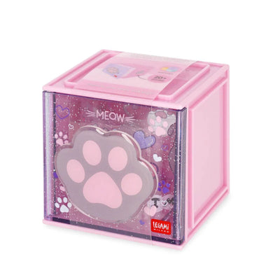 Legami Stackable Desk Storage Box - Cutie Cube - Kitty