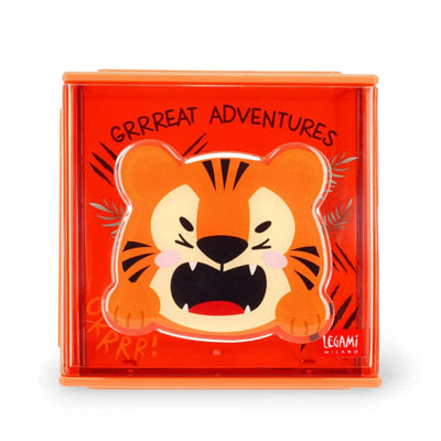 Legami Stackable Desk Storage Box - Cutie Cube - Tiger