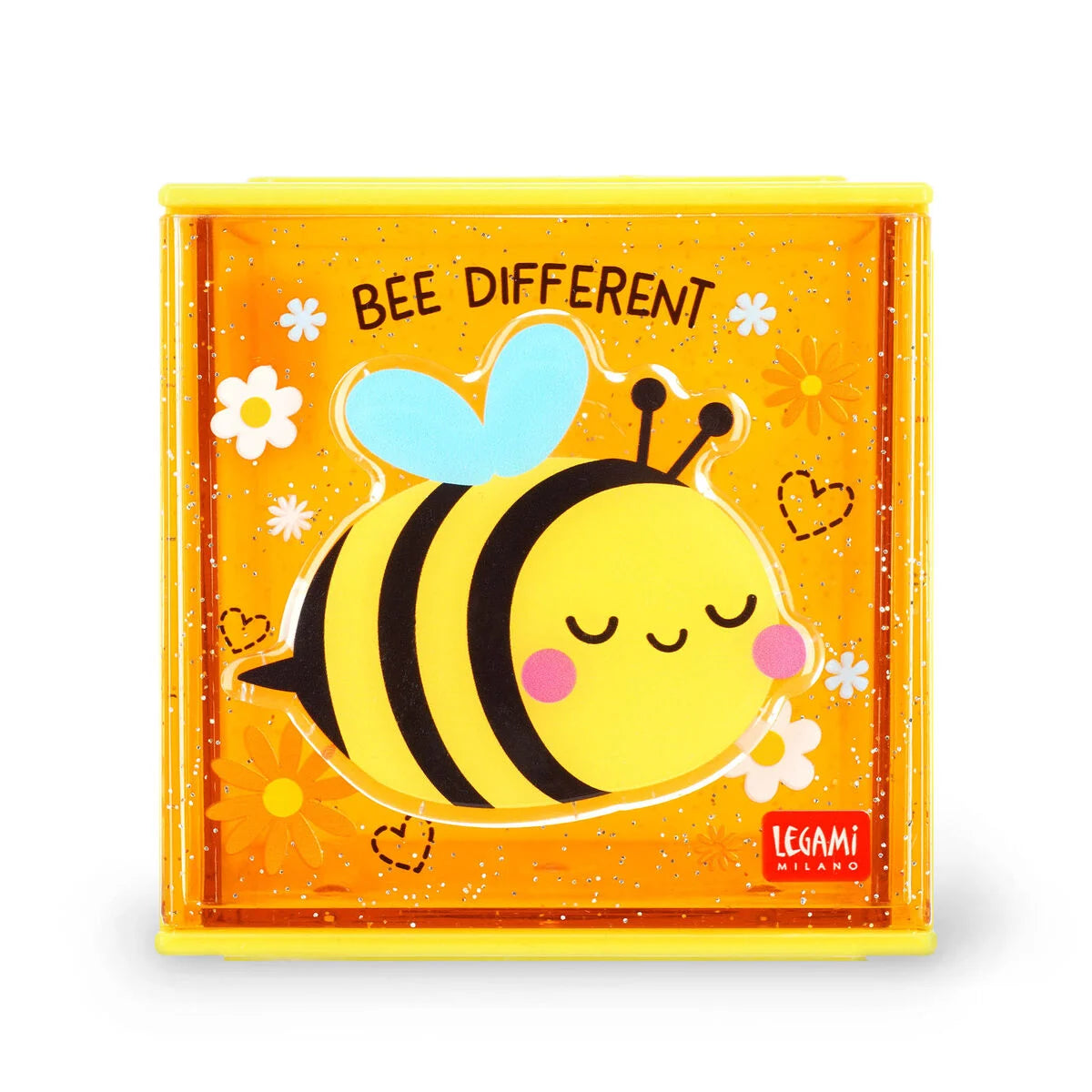 Legami Stackable Desk Storage Box - Cutie Cube - Bee