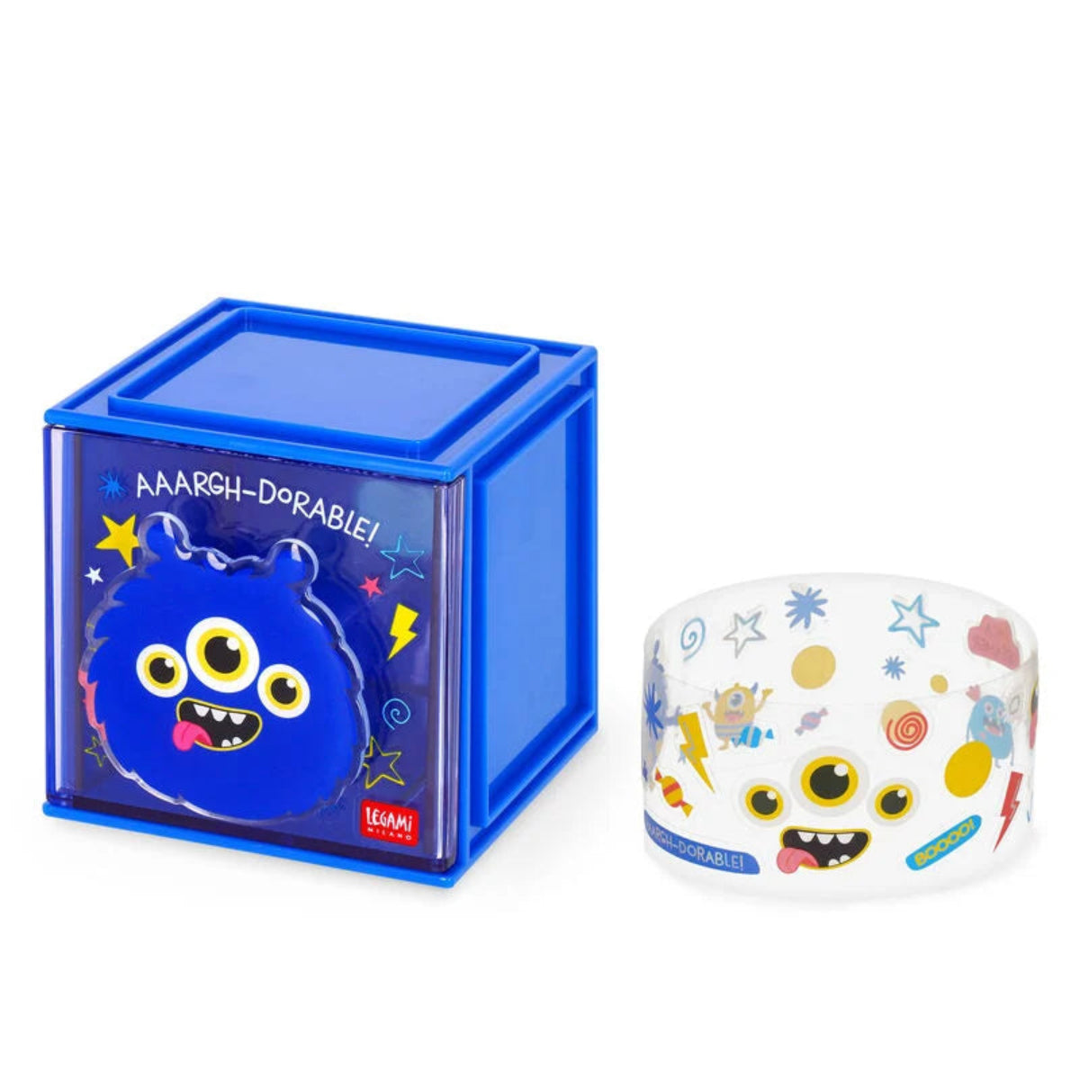Legami Stackable Desk Storage Box - Cutie Cube - Monster
