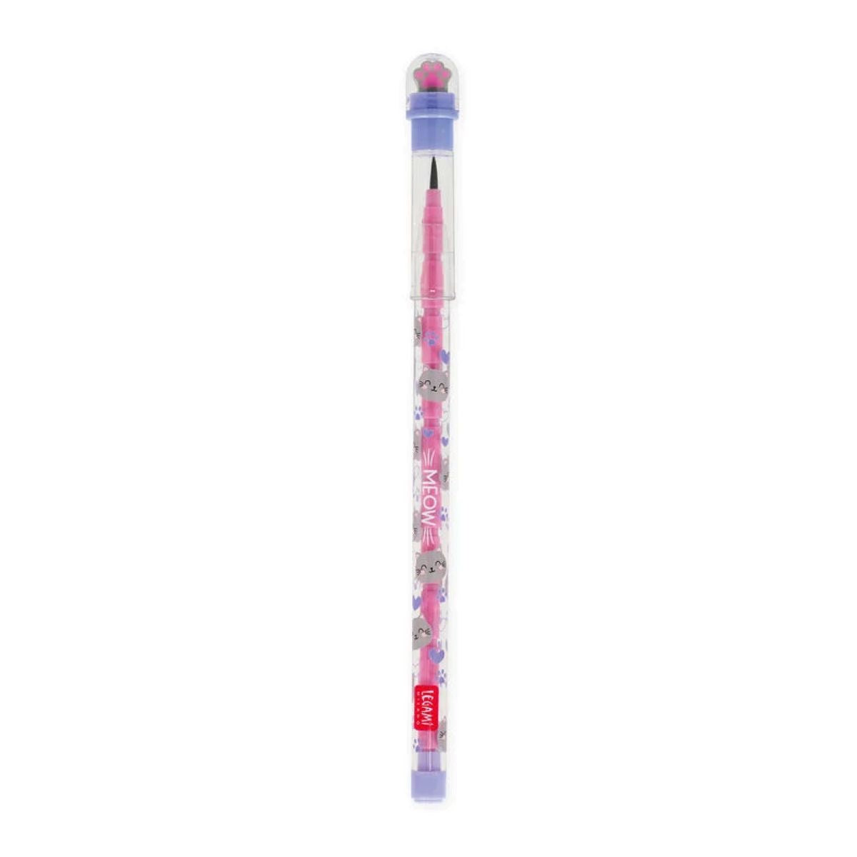 Legami Stackable Pencil with Eraser - Take a Tip - Kitty