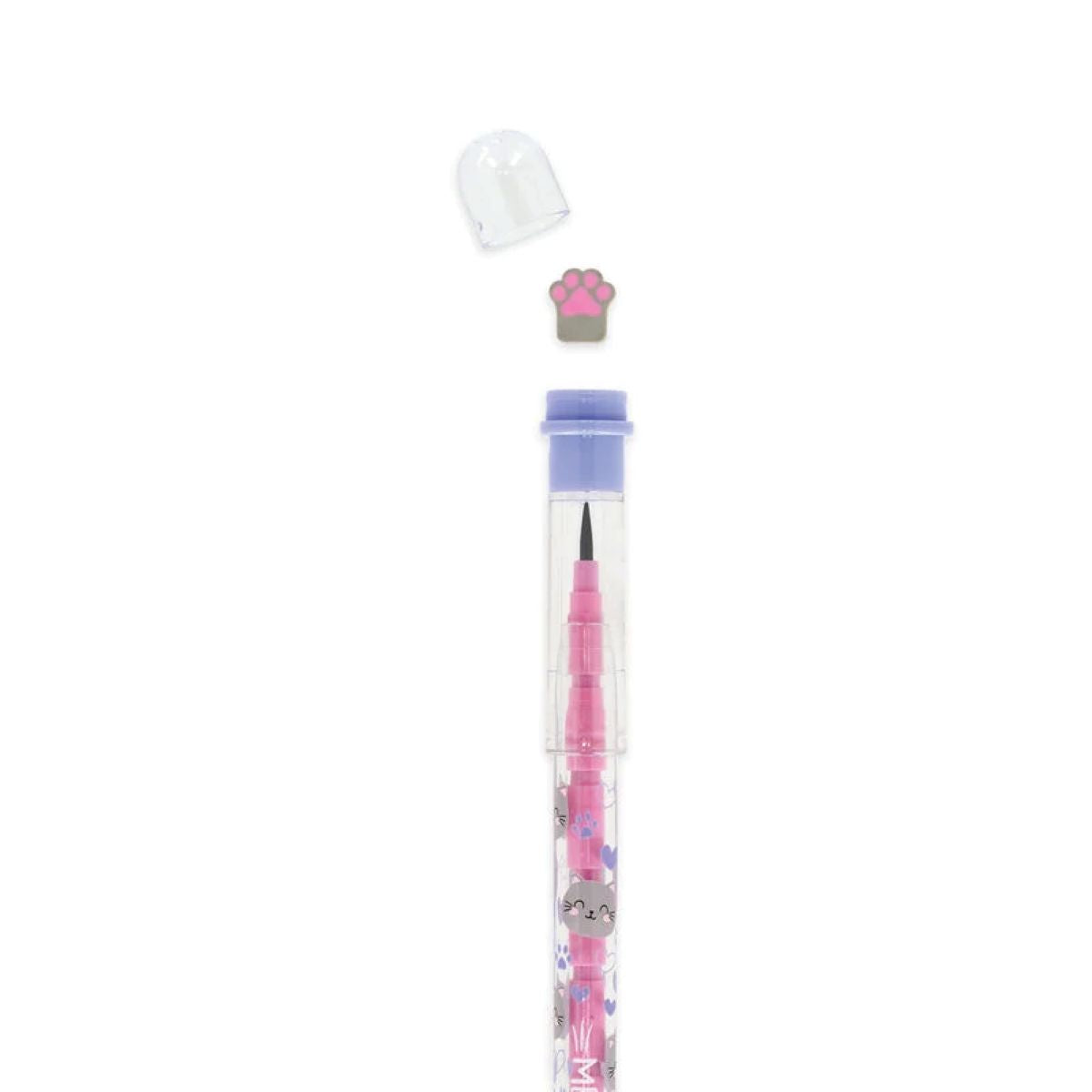 Legami Stackable Pencil with Eraser - Take a Tip - Kitty