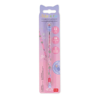 Legami Stackable Pencil with Eraser - Take a Tip - Kitty