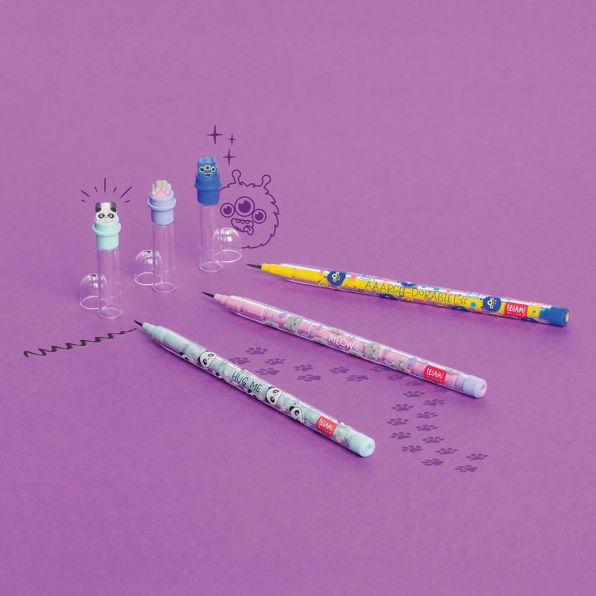 Legami Stackable Pencil with Eraser - Take a Tip - Panda