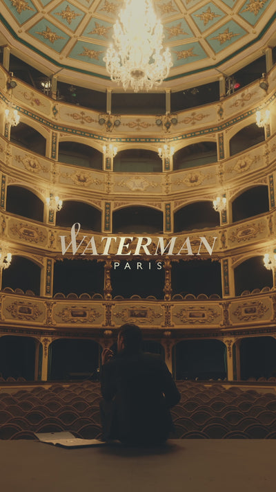 Waterman Expert Deluxe Opera Collection Black Gold Trim Rollerball Pen