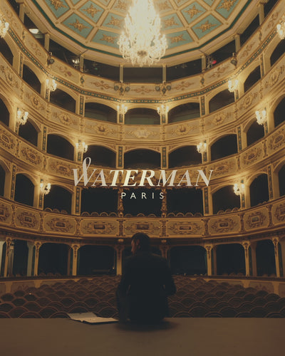 Waterman Expert Deluxe Opera Collection Black Gold Trim Ballpoint Pen