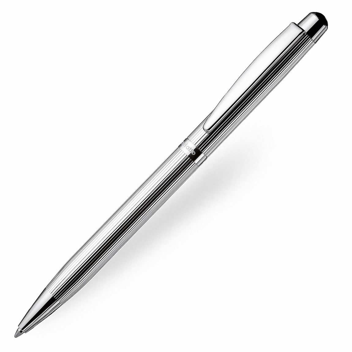 Otto Hutt Design 02 - Pinstripe Sterling Silver Ballpoint Pen