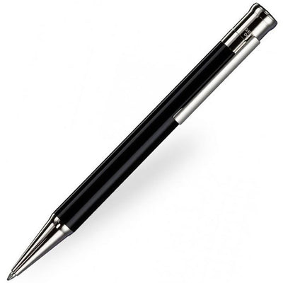 Otto Hutt Design 04 - Gloss Black & Sterling Silver Ballpoint Pen