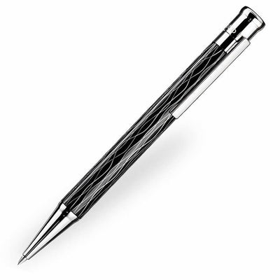 Otto Hutt Design 04 - Sterling Silver & Black Wave Mechanical Pencil