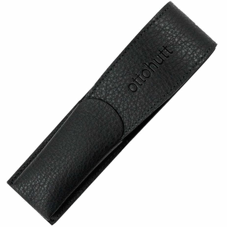 Otto Hutt Leather 2 Pen Case - Black
