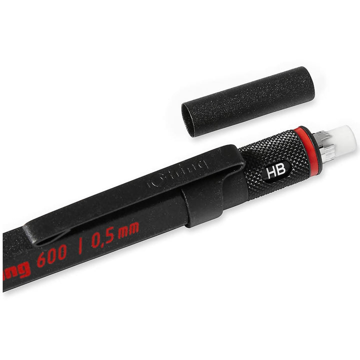 Portamine Rotring 0.5mm HB - Design In Metallo, Meccanismo In Ottone, Gomma Per Cancellare - Foto 9