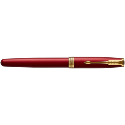Parker Sonnet Red Gold Trim Fountain Pen