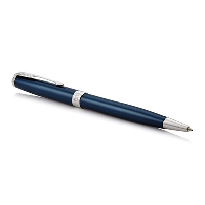 Parker Sonnet Blue Lacquer and Chrome Trim Ballpoint Pen