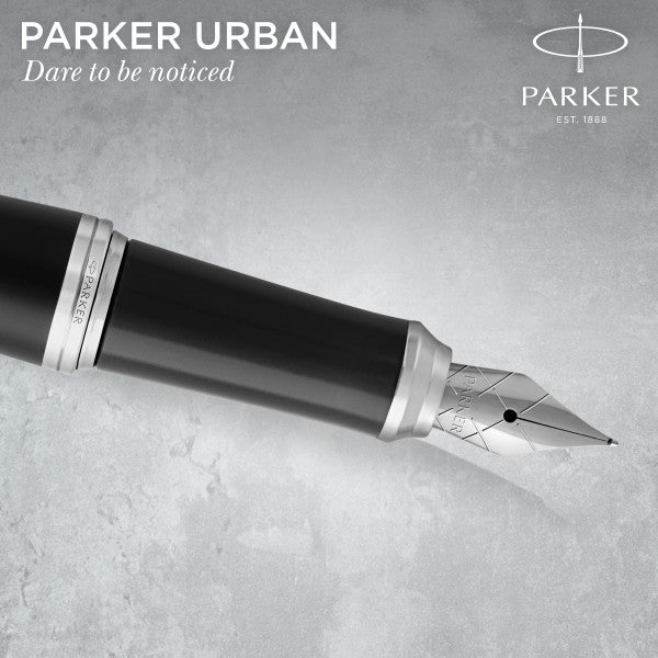 Parker Urban Muted Black Chrome Trim Fountain Pen