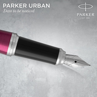 Parker Urban Vibrant Magenta Chrome Trim Fountain Pen