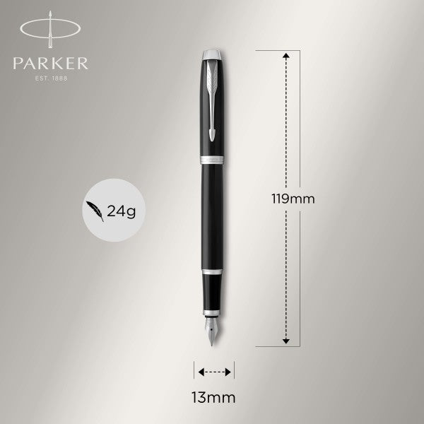 Parker IM Black Chrome Trim Fountain Pen