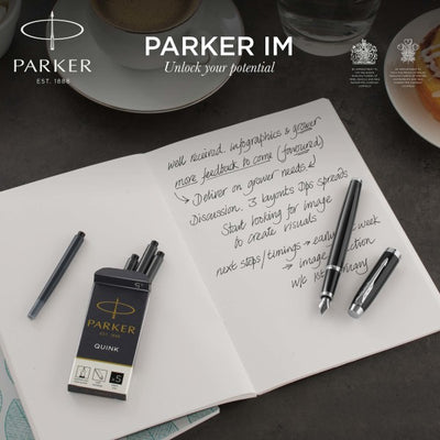 Parker IM Black Gold Finish Trim Fountain Pen