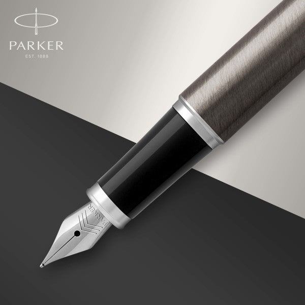 Parker IM Dark Espresso Chrome Trim Fountain Pen