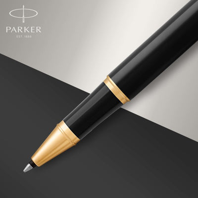 Parker  IM Black Gold Finish Trim Rollerball & Fountain Pen Set