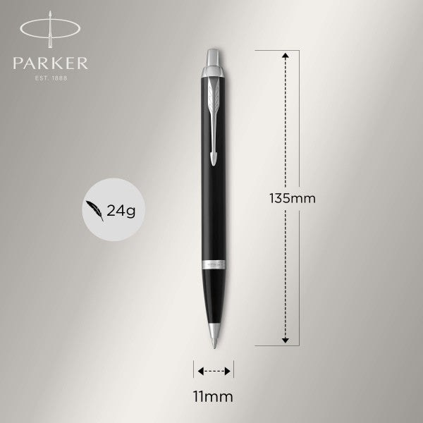 Parker IM Black Chrome Trim Ballpoint Pen