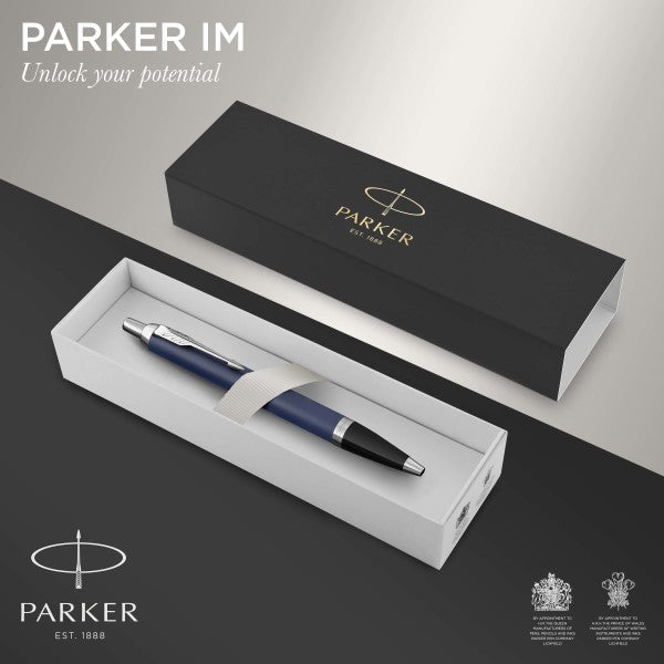 Parker IM - Matte Blue Ballpoint and Rollerball Pen Set