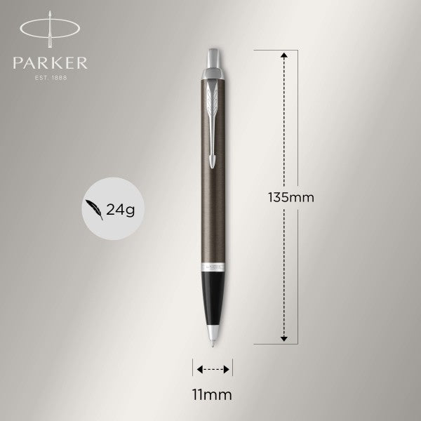 Parker IM Dark Espresso Chrome Trim Ballpoint Pen