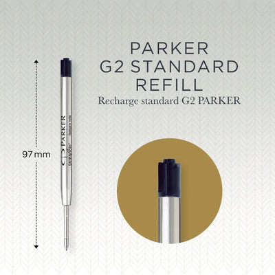Single Parker Broad Quinkflow Ballpoint Pen Refill - Black