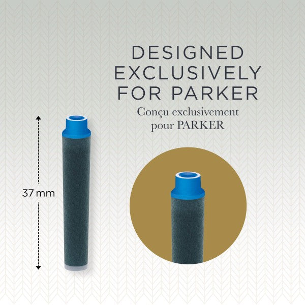 Pack of 12 Parker Quink Ink Mini Cartridges - Blue