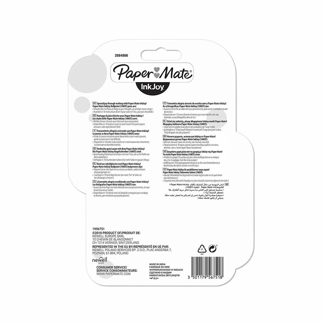 Paper Mate InkJoy 100 Cap Mini Kugelschreiber – 10er Pack Bunt Sortiert