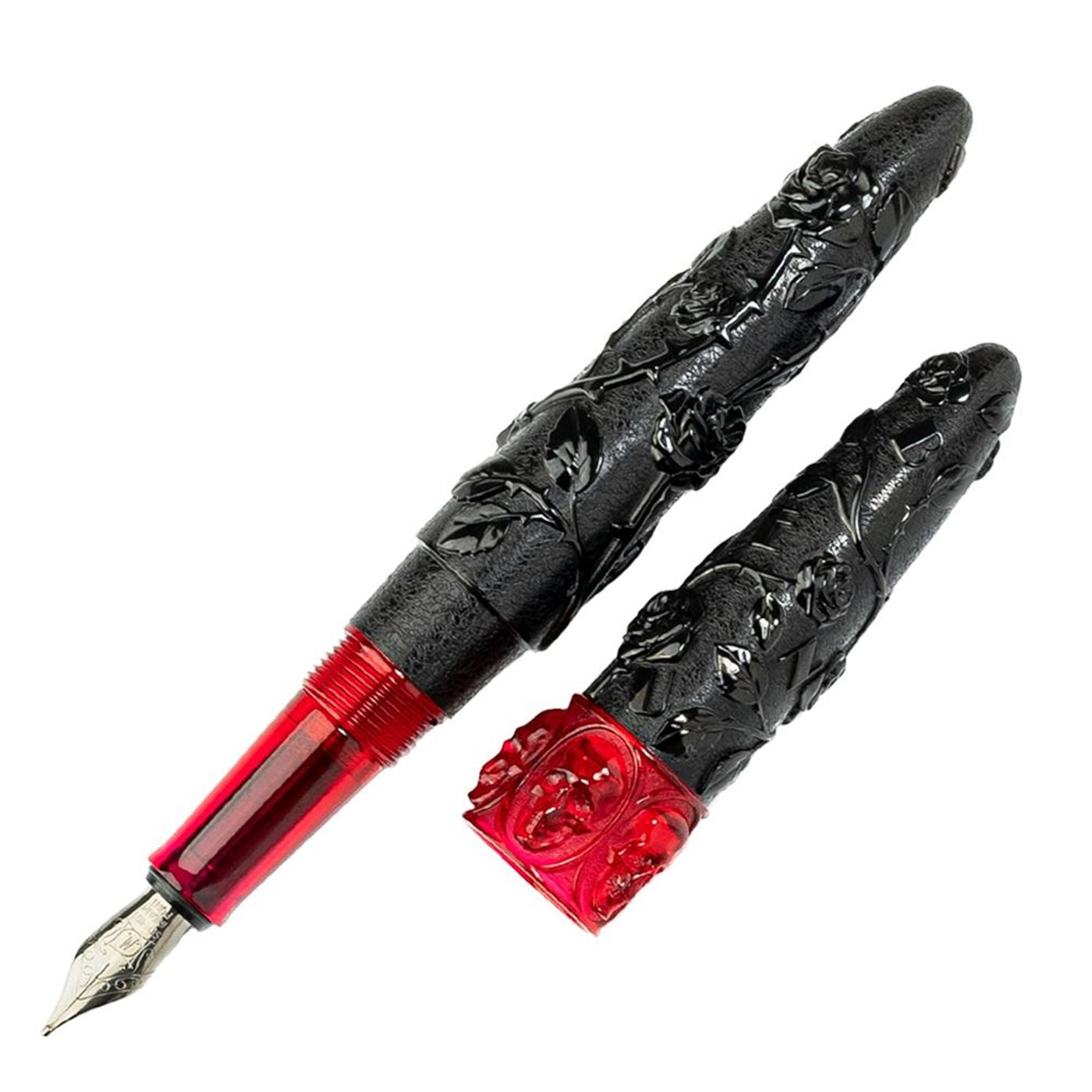 BENU Skulls and Roses Smolder Fountain Pen