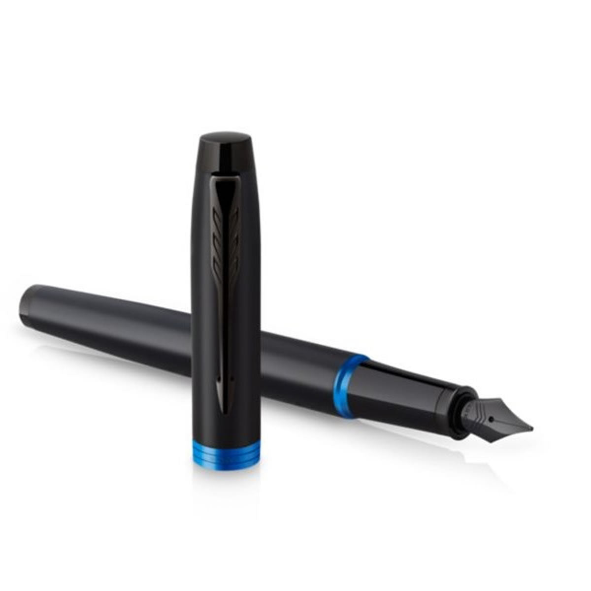 Parker IM Vibrant Rings Marine Blue PVD Fountain Pen
