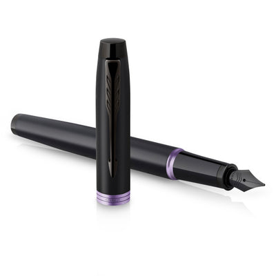 Parker IM Vibrant Rings Amethyst Purple PVD Fountain Pen
