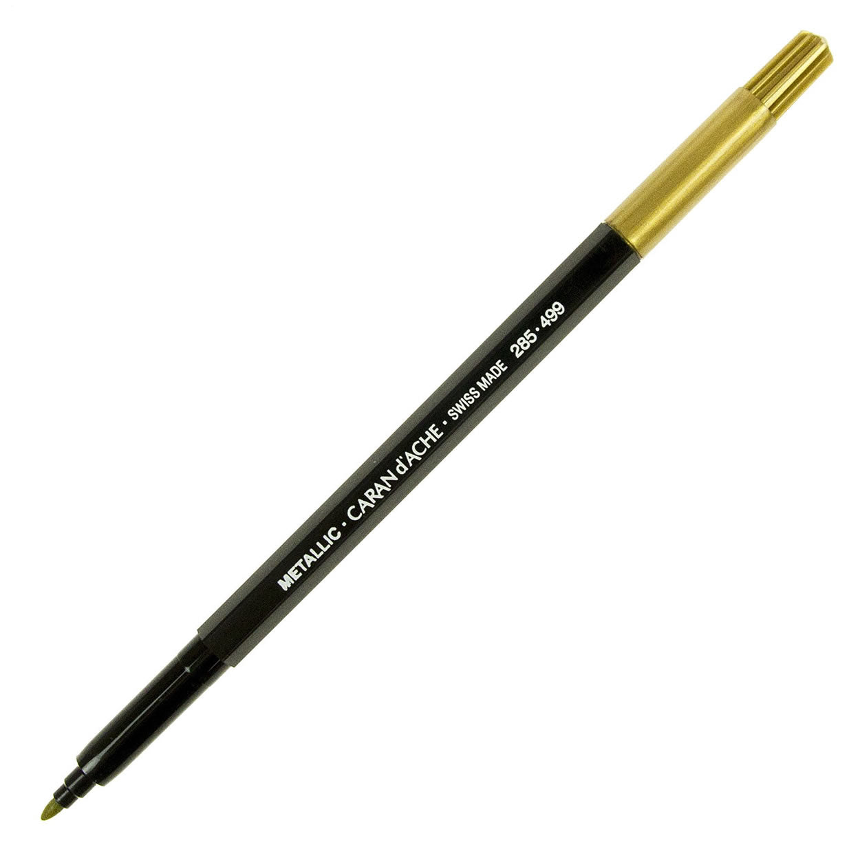 Caran D'Ache Fancolor Metallic Fibre Tip Pen - Gold