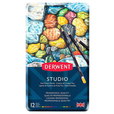 Derwent Studio Colouring Pencils - Tin of 12