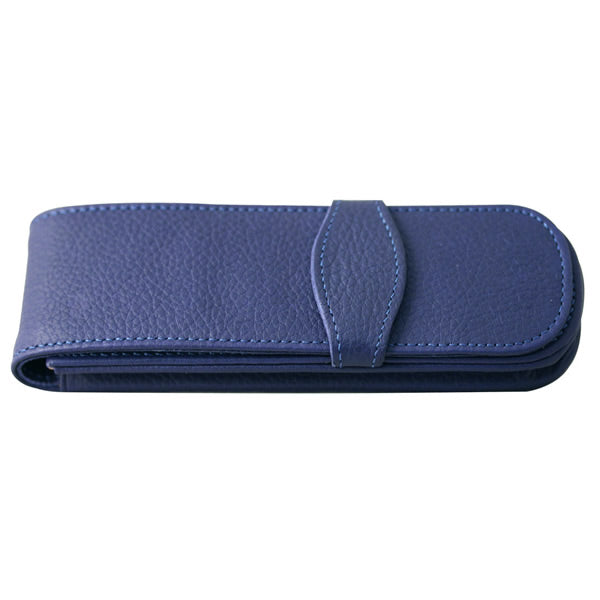Online Pen Case - Blue Leather