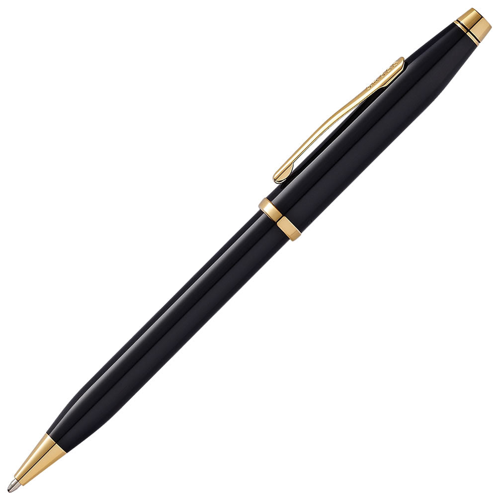 Cross Century II Black Lacquer & 23ct Gold Ballpoint Pen