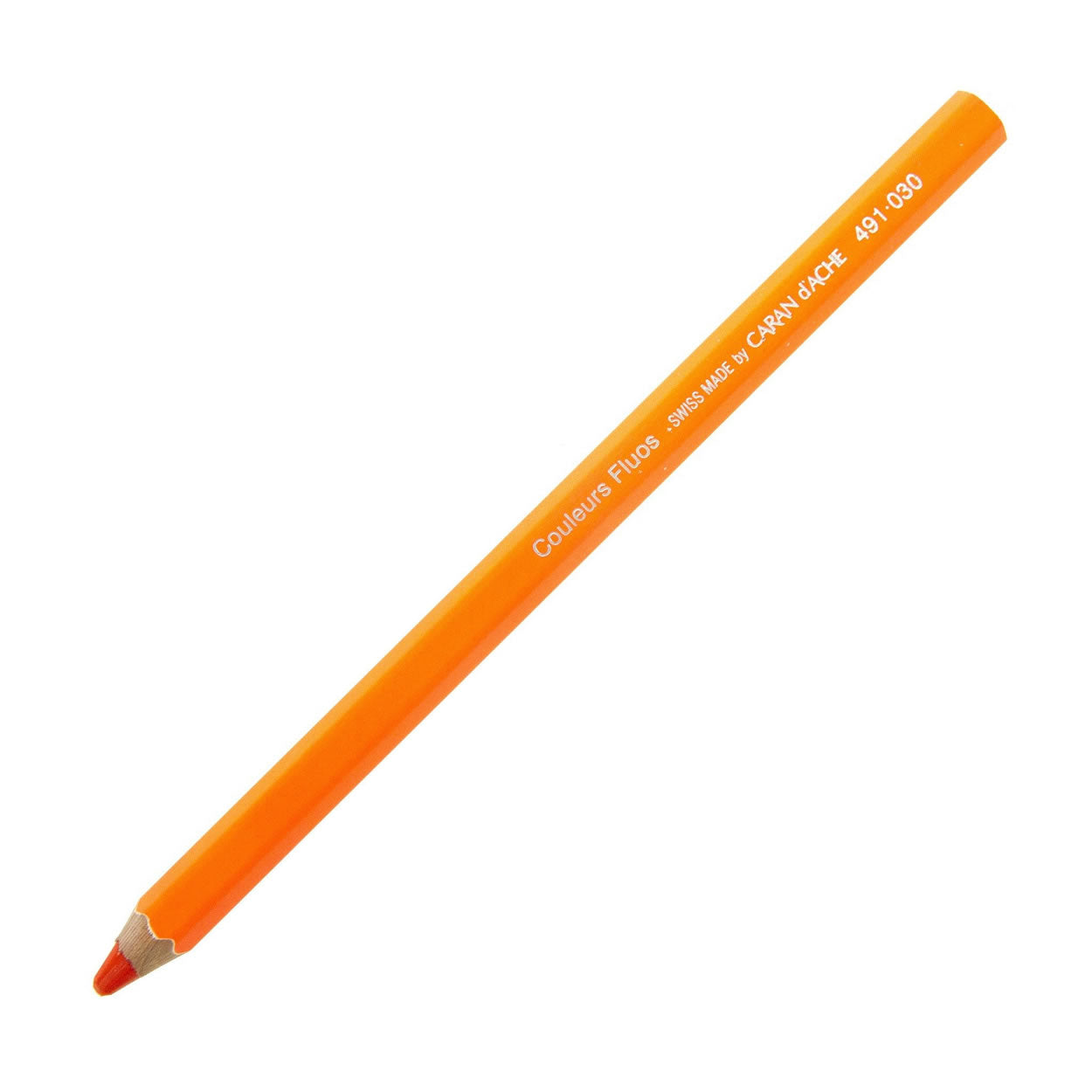 Caran D'Ache  Fluo Line Fluorescent Neon Highlighting Pencil - Orange