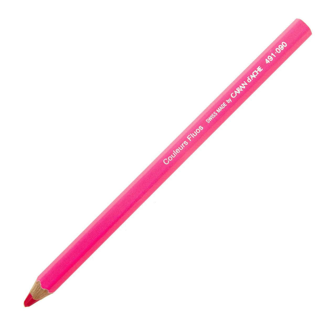 Caran D'Ache  Fluo Line Fluorescent Neon Highlighting Pencil - Rose Pink