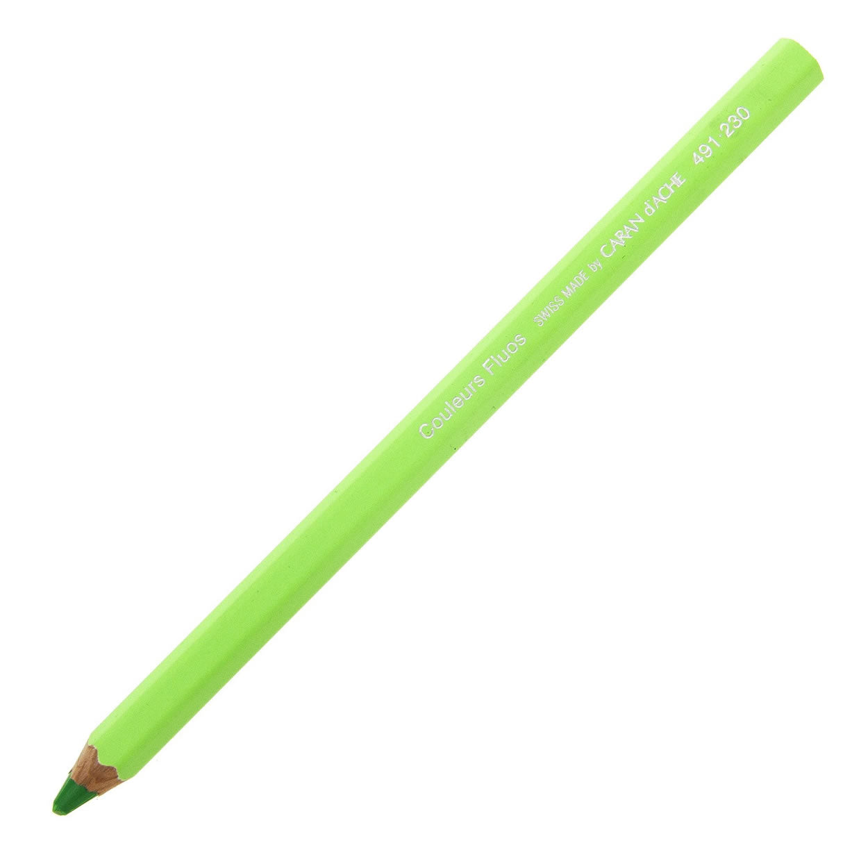 Caran D'Ache  Fluo Line Fluorescent Neon Highlighting Pencil - Green