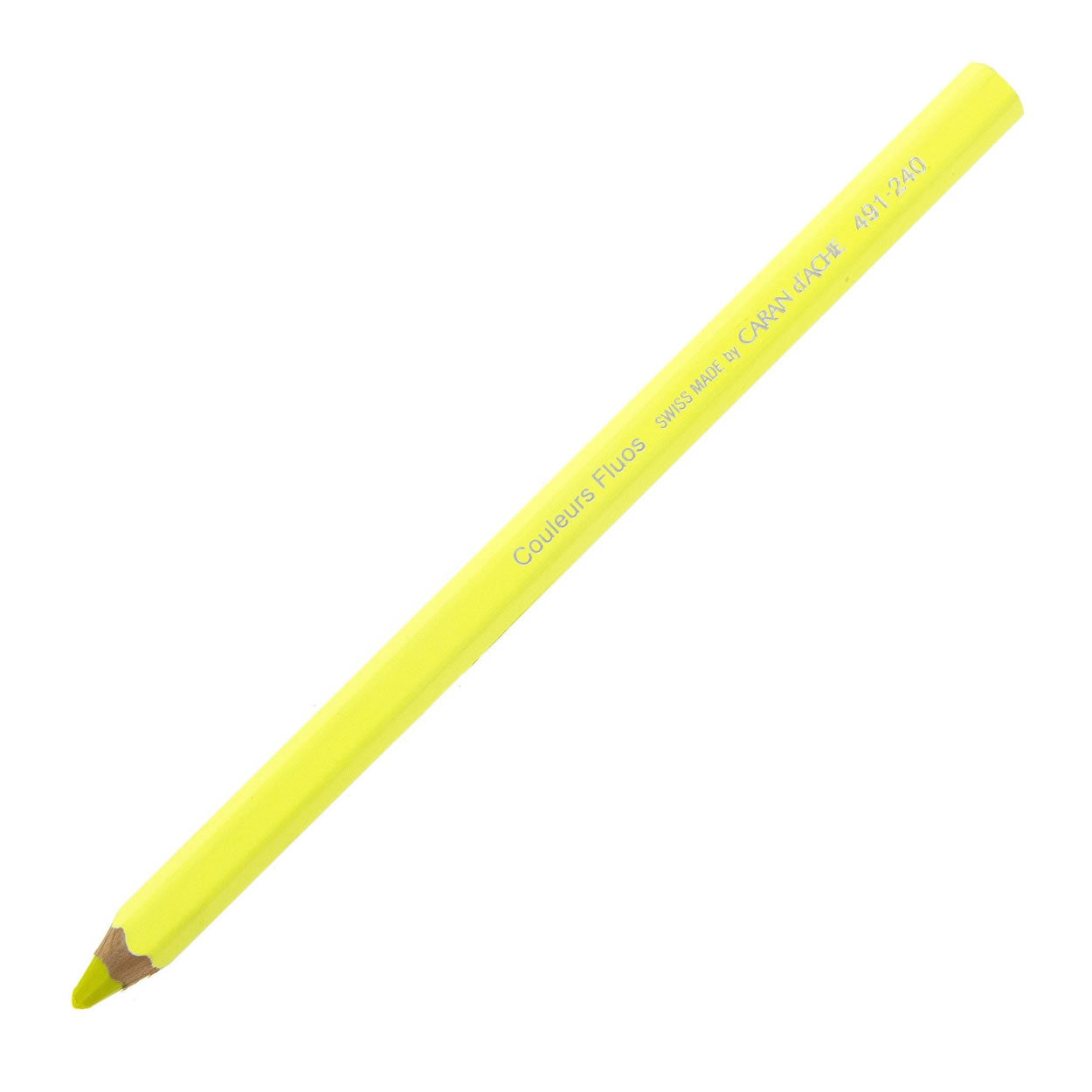 Caran D'Ache  Fluo Line Fluorescent Neon Highlighting Pencil - Neon Yellow