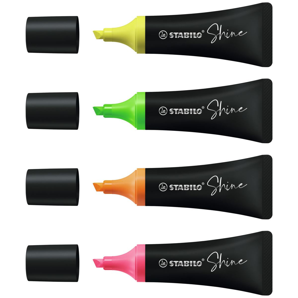 STABILO Shine Highlighters - Set of 4 Neon Pens