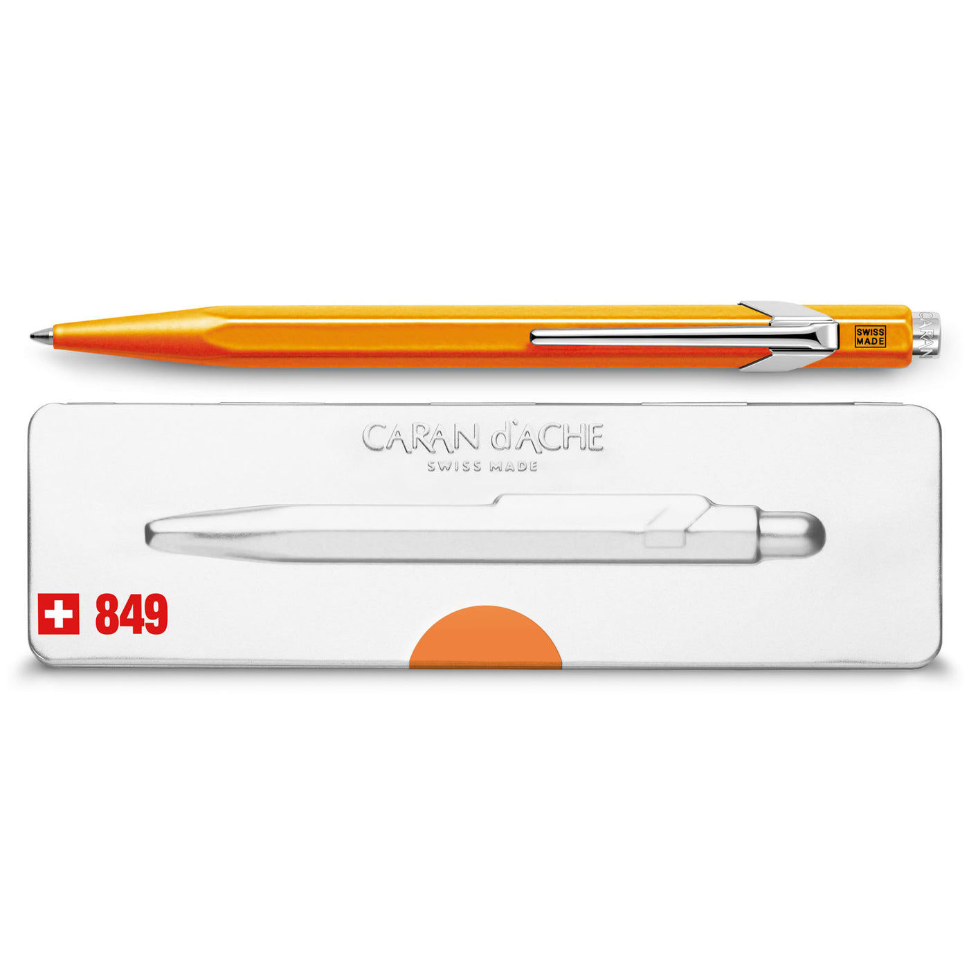 Caran D'Ache 849 Pop Line Orange Ballpoint Pen