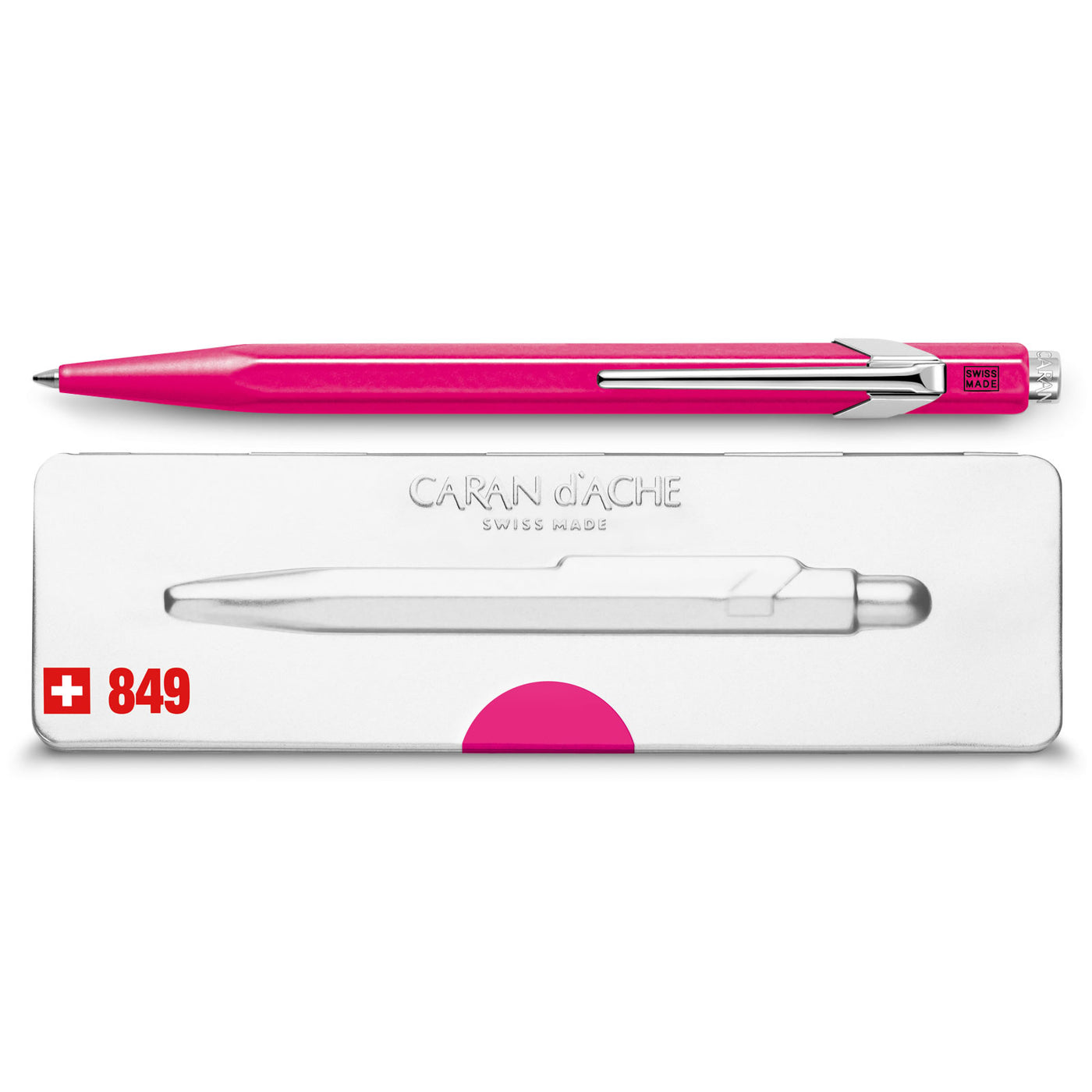 Caran D'Ache 849 Pop Line Fluo Pink Ballpoint Pen