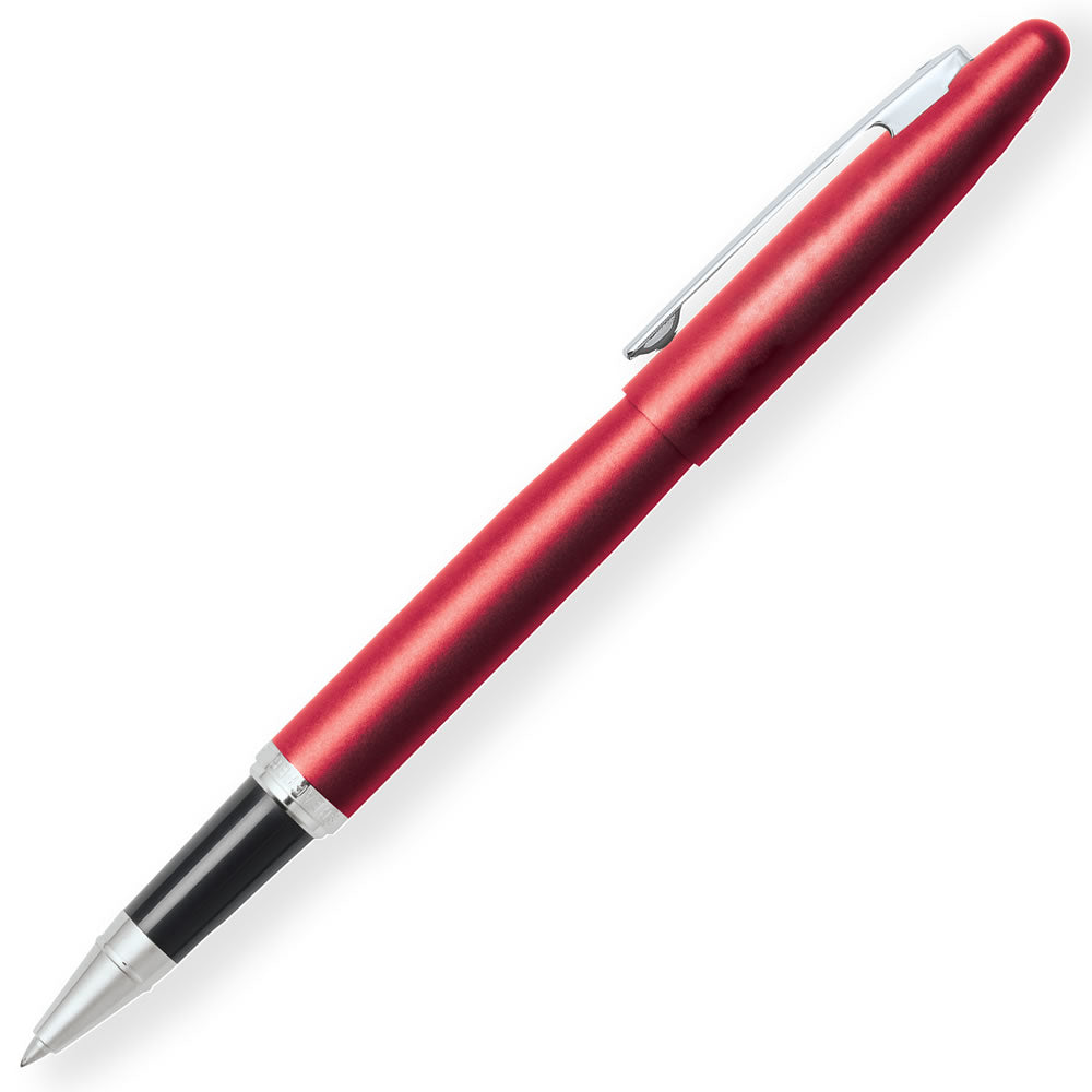 (Red) - Sheaffer Pop Ballpoint Pen In Clamshell, Red Sheaffer Pop Glossy Red Ballpoint Pen with Chrome Trim -